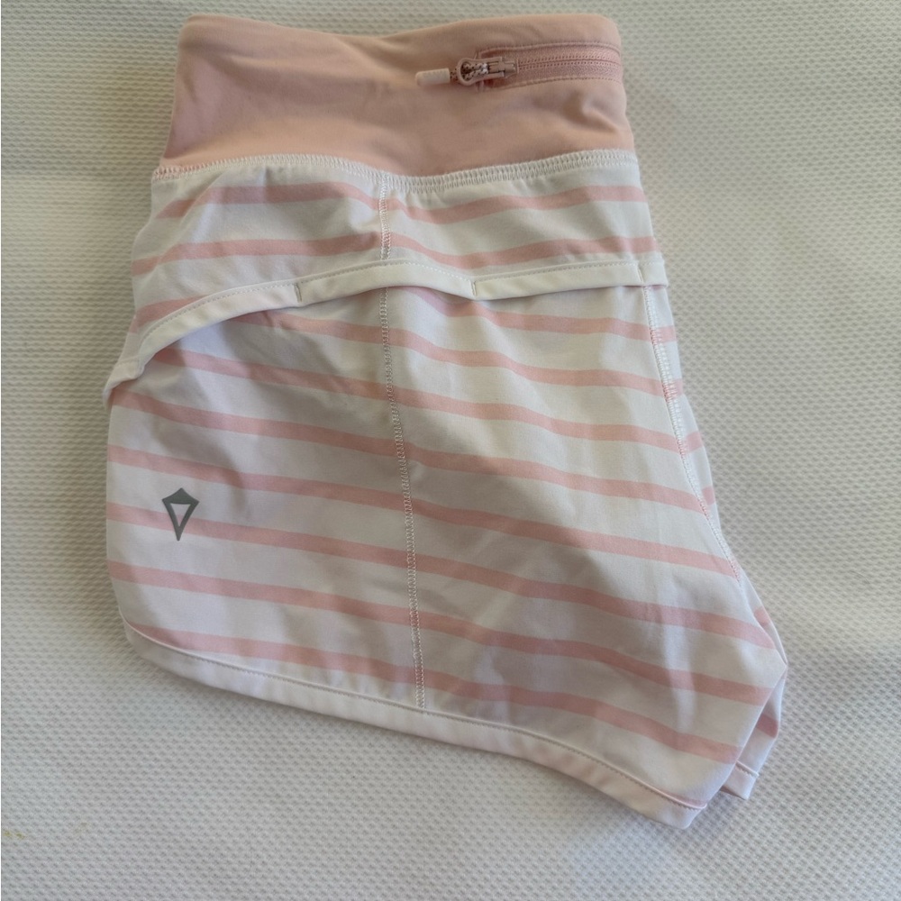 Ivivva Girls Light Pink Striped Speedy Shorts